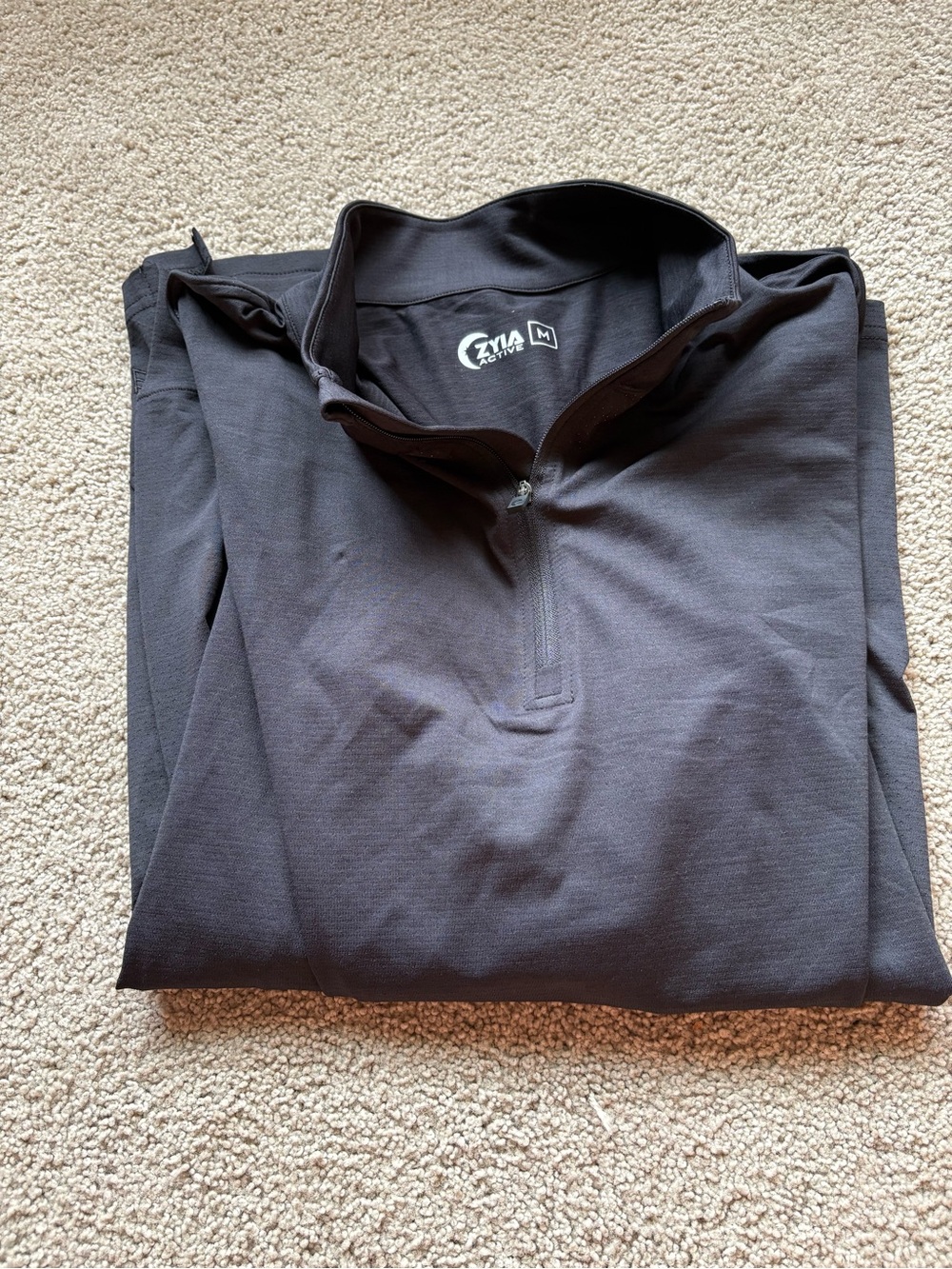 NWOT ZYIA Men's Black Quarter-Zip Pullover